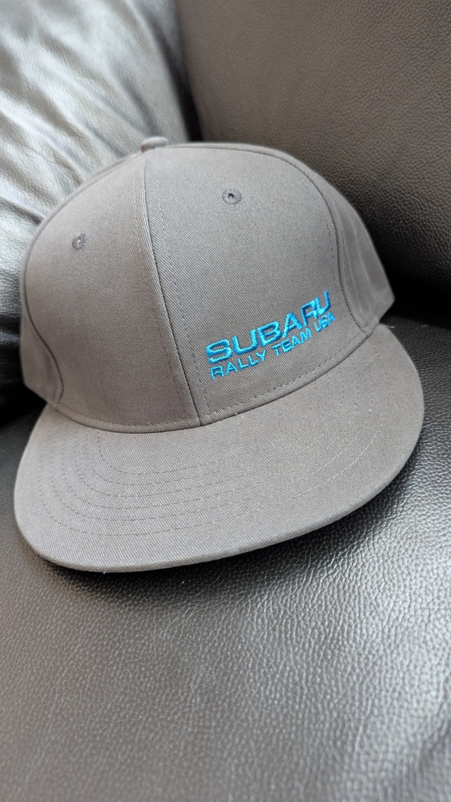 Subaru Rally Team USA Racing Flat Visor Flatbill Baseball hat Cap WRX STi Gray