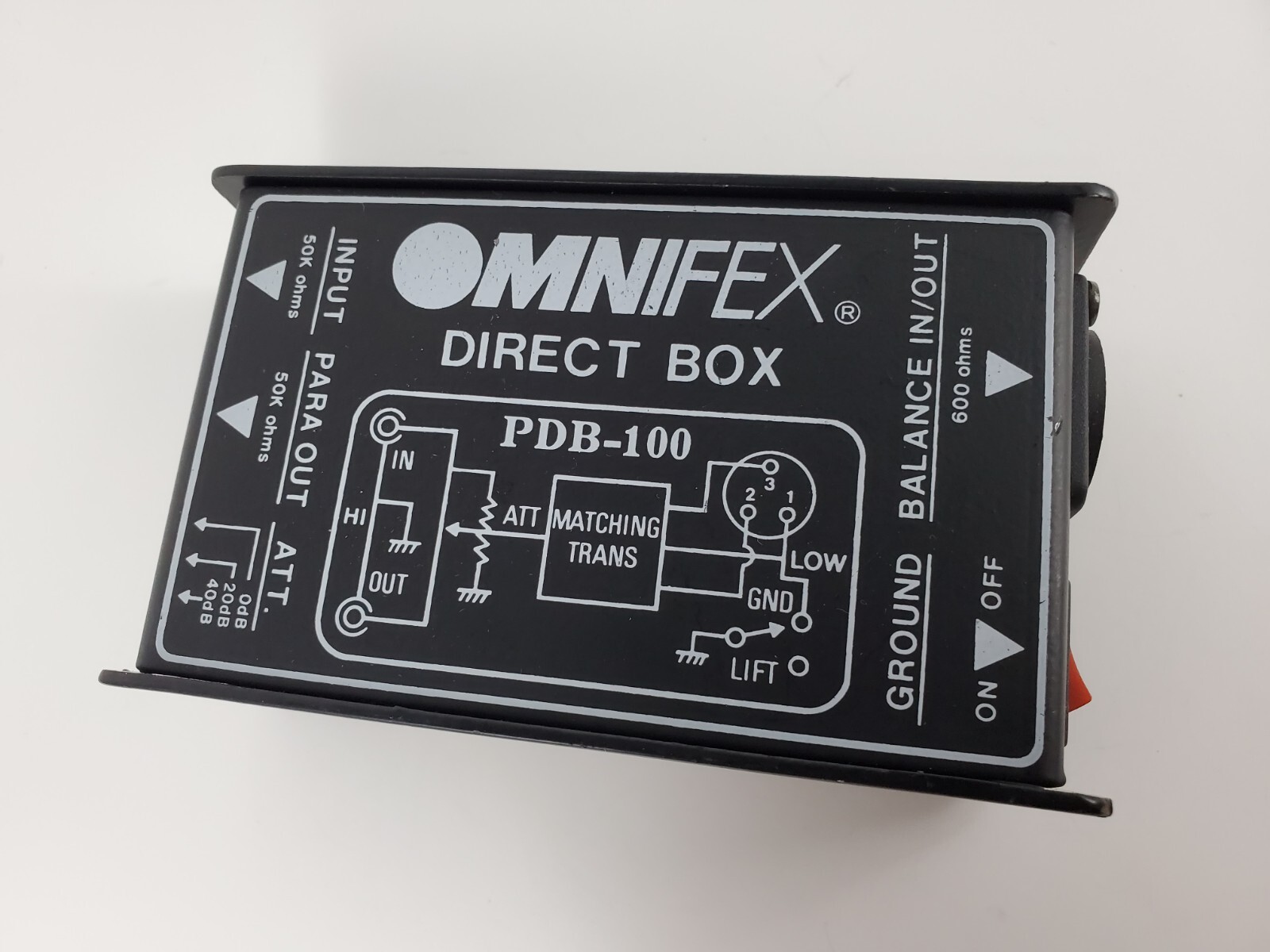 Omnifex Direct Box PDB-100 - Passive Instrument Direct Box