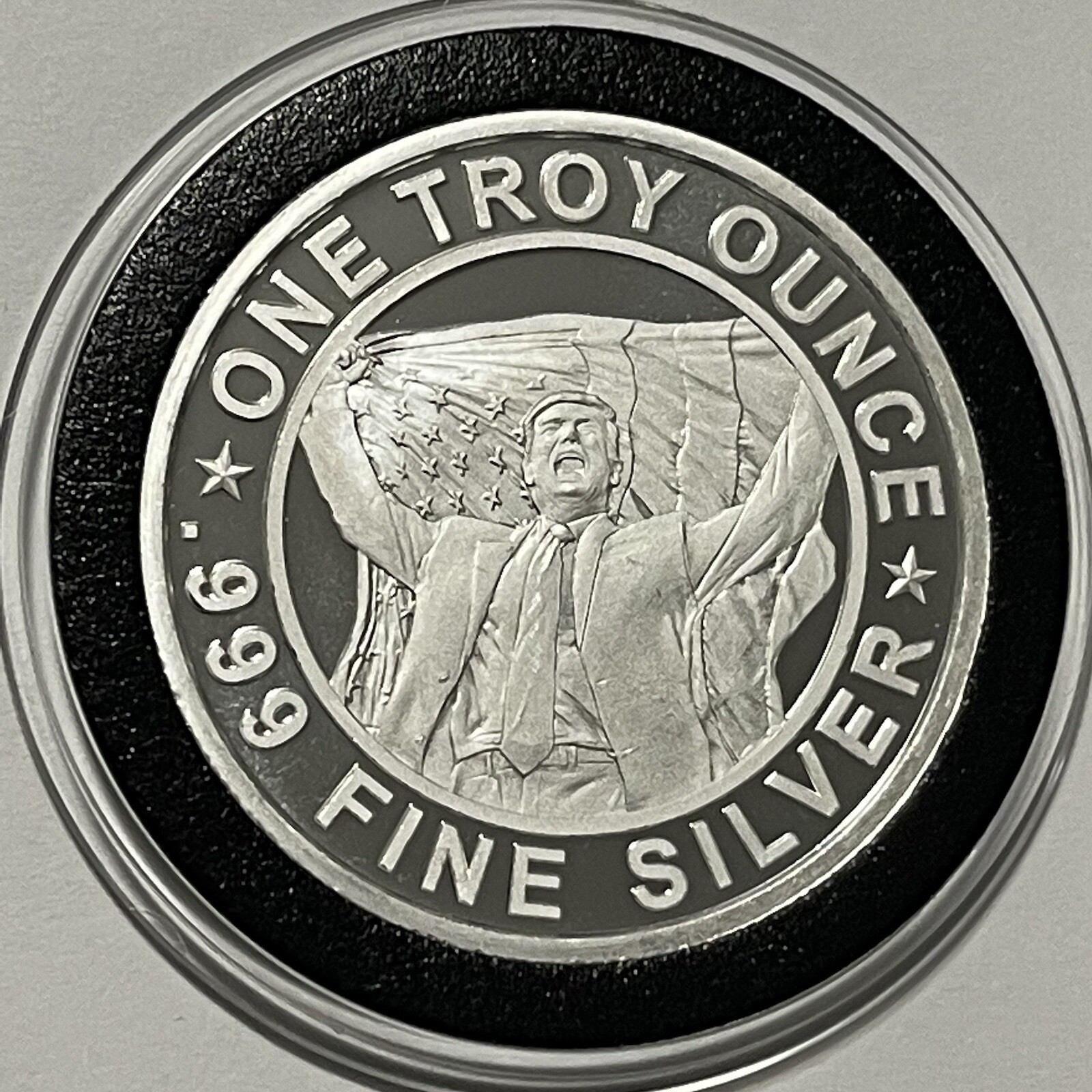 Donald Trump Fight Fight Fight Rare MAGA Coin 1 Troy Oz .999 Fine Silver Round