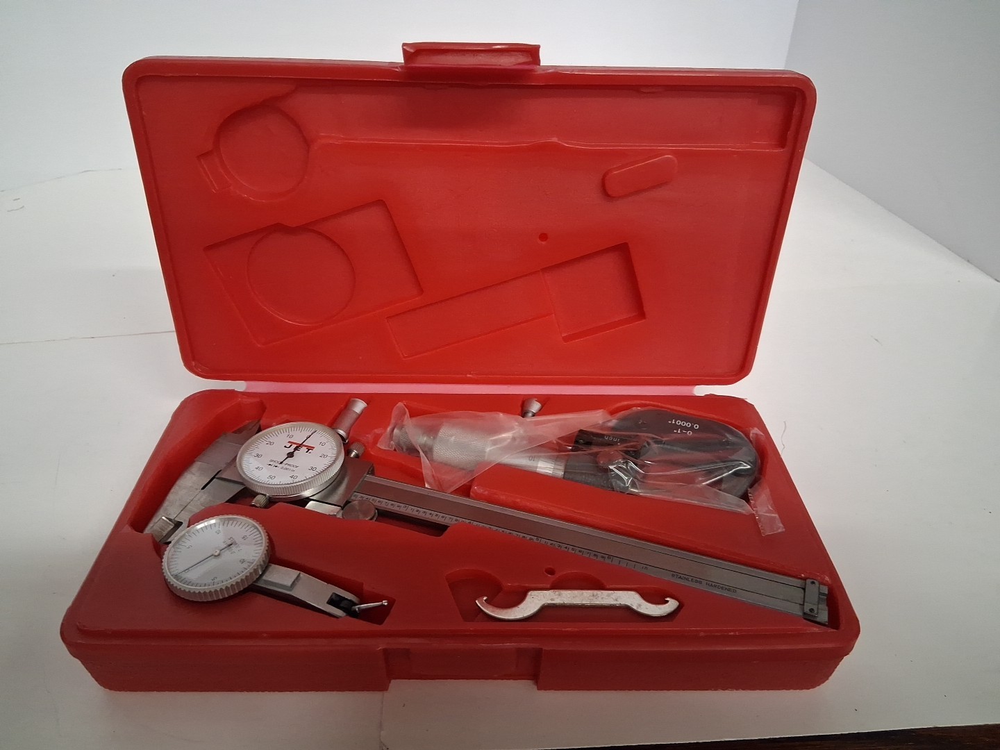 Jet 3 Piece Caliper Micrometer Indicator Set Preowned