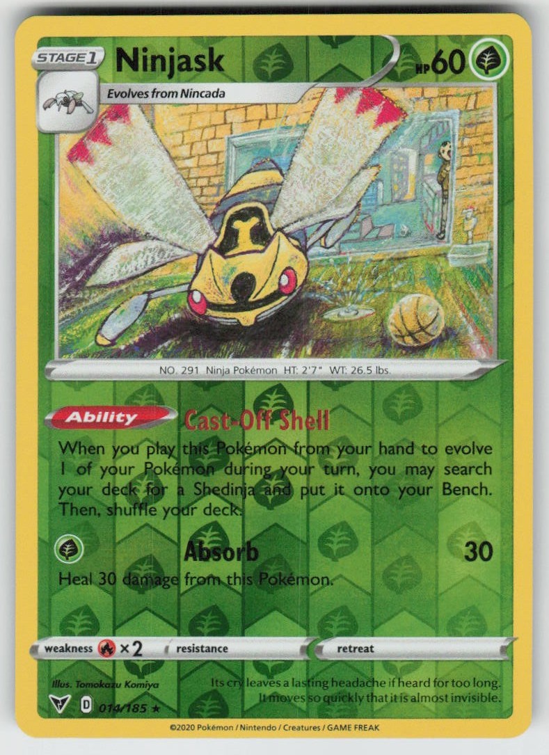 PO-04 Reverse Holo Ninjask 014/185 Rare SWSH04: Vivid Voltage NM