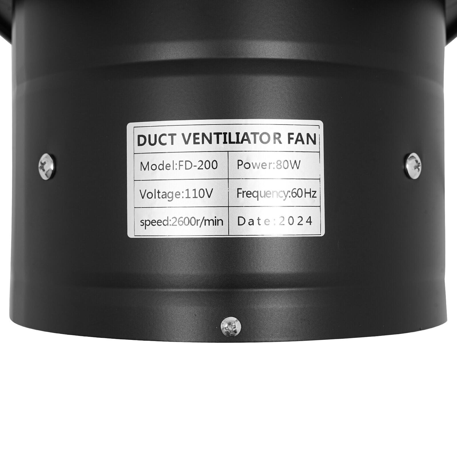 8" Exhaust Fan Portable Kitchen Ventilation Fan Wall Mount with Backdraft Damper