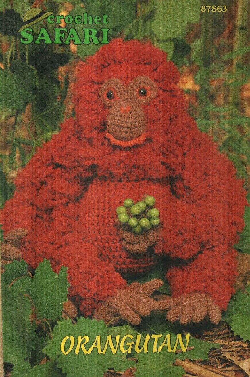 NEW ORANGUTAN MONKEY ANNIE'S SAFARI DIGEST SIZE CROCHET PATTERN LEAFLET