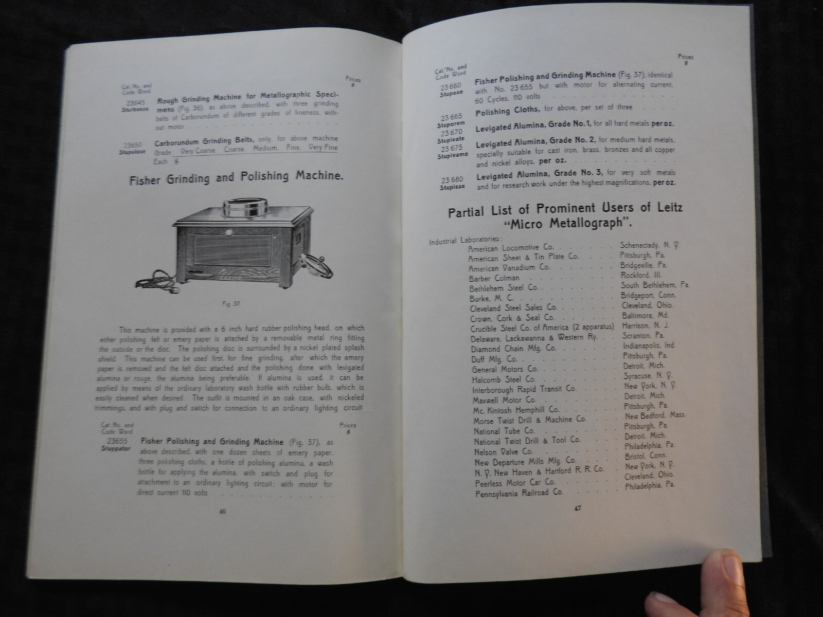 1925 E. Leitz Microscopes Accessory Apparatus Grinding Machines Catalog NEW YORK