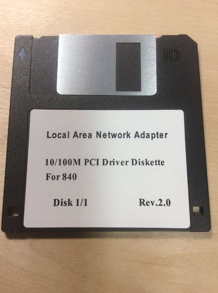 Local Area Network Adaptor 10/100M PCI Driver Diskette 3.5" Floppy For 840 Rev2