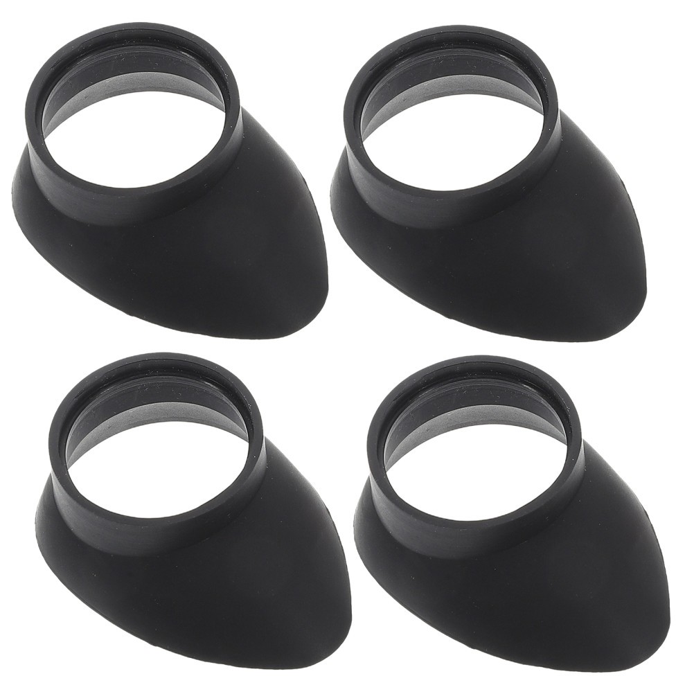 4Pcs Soft Rubber Eyepiece Shield Caps Durable Protective Covers for Microscope