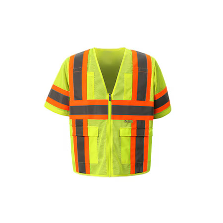 2W INTERNATIONAL M7148C-3 2XL Contrast Hi-Vis Safety Vest w/Sleeves 2XL Class 3