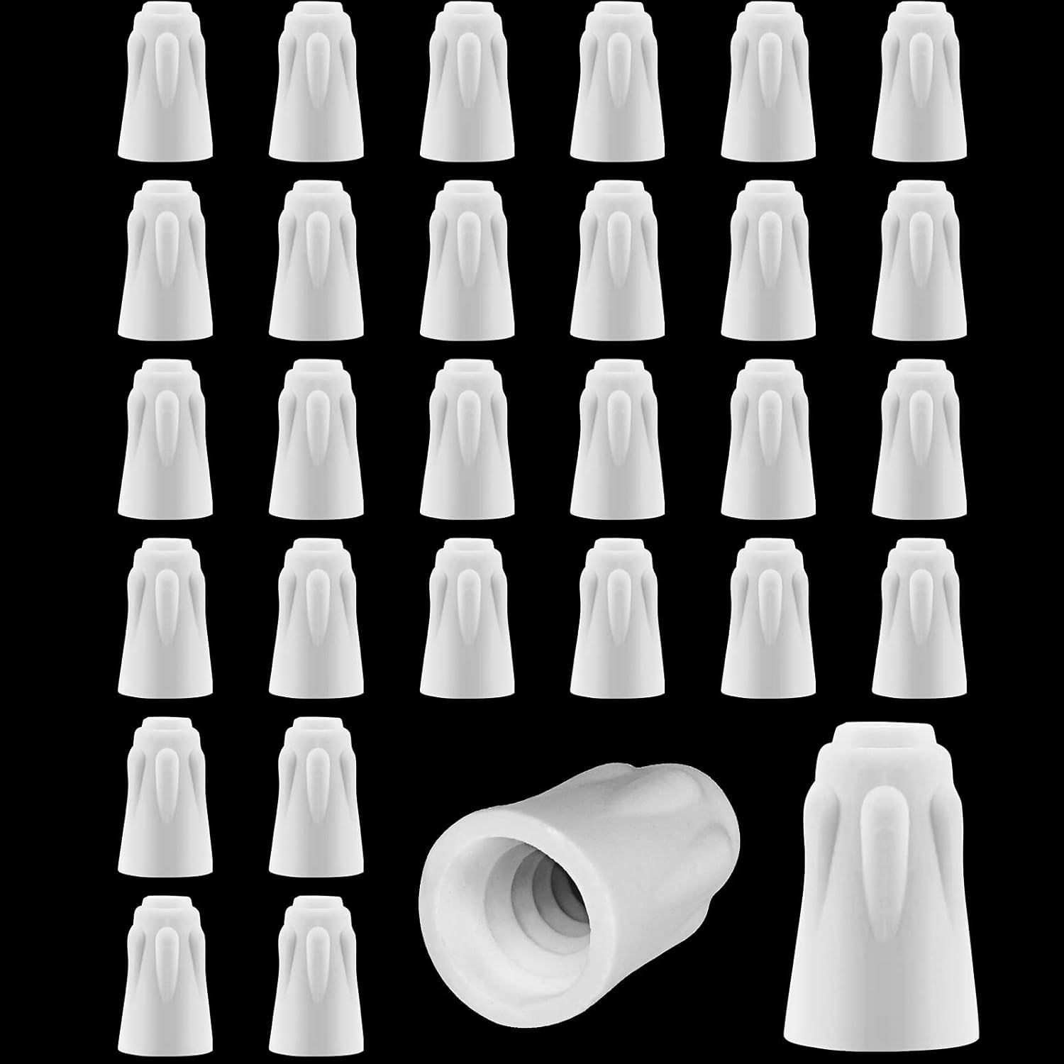 Zonon 36 Pcs Ceramic Wire Connector White Ceramic Nuts 18-8 AWG High Temperature