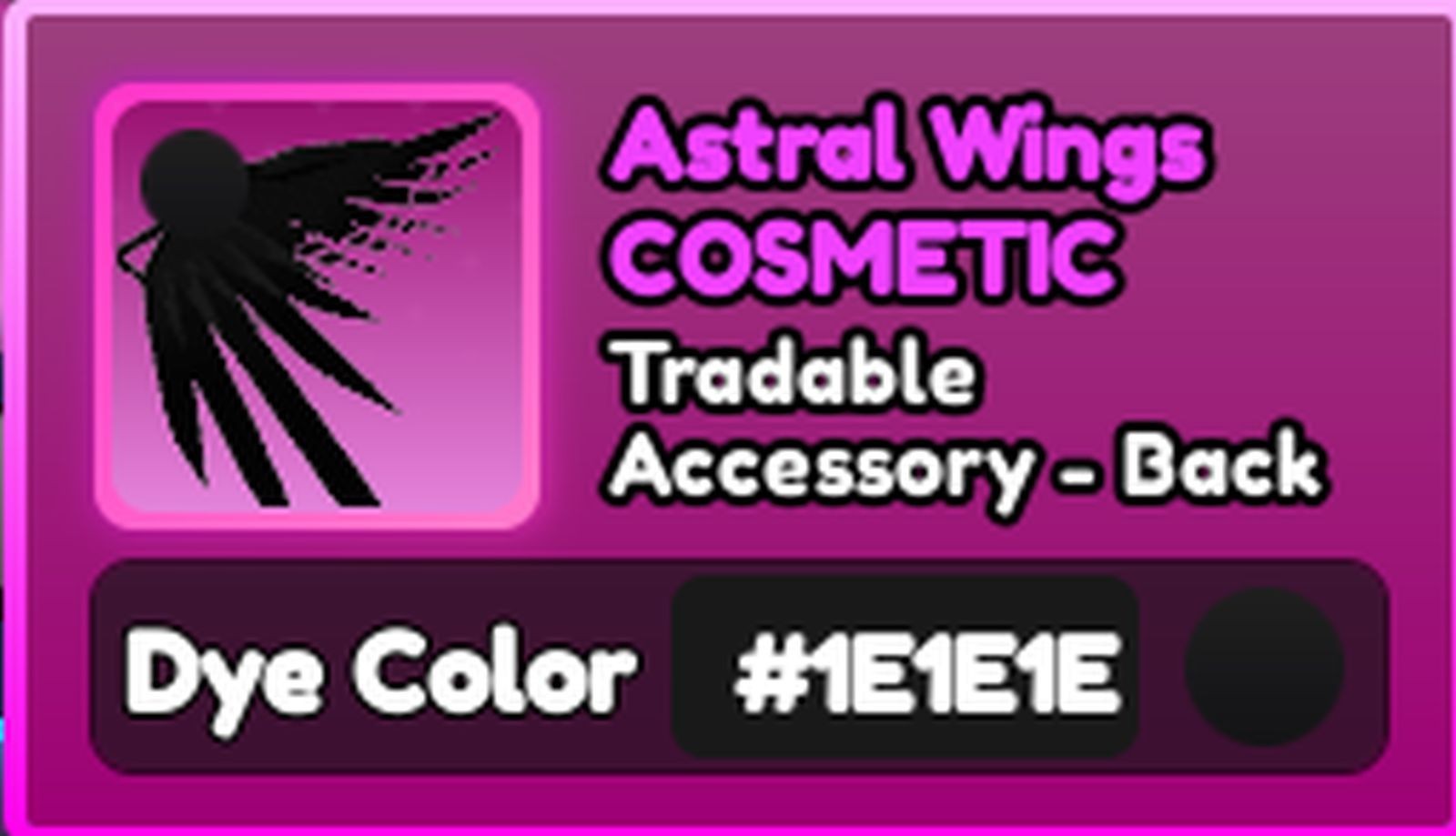World Zero WZ - COSMETICS - #1E1E1E (BLACK) - ACCESSORY - BACK