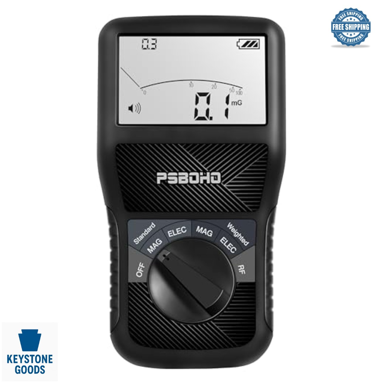 EMF Meter 3-in-1 Electric Field Magnetic RF Detector Tester Ghost Hunting