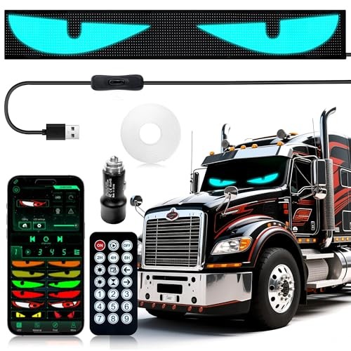 35.4" x 7.56" Programmable Windshield LED Eyes Display, USB 5V 35.4in*7.56in