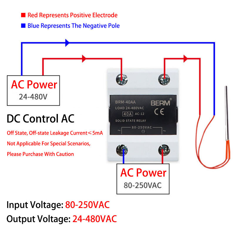 10-100 Amp Single Phase BRM Solid State Relays Module AC 80V-250V to AC 24-480V