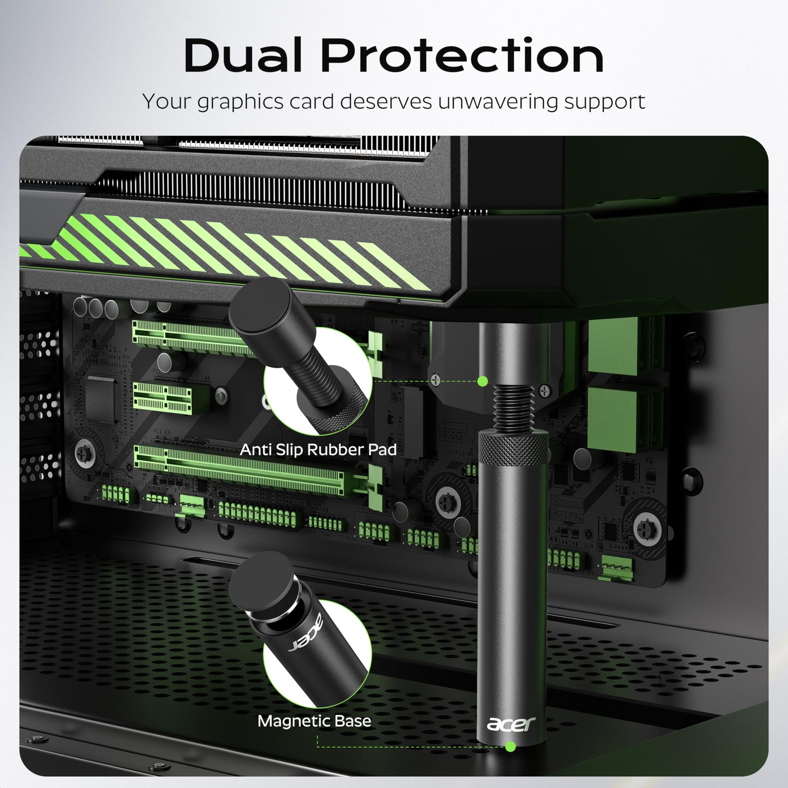 Acer GPU Support Bracket Adjustable Anti-Sag Graphics Card Holder Stand