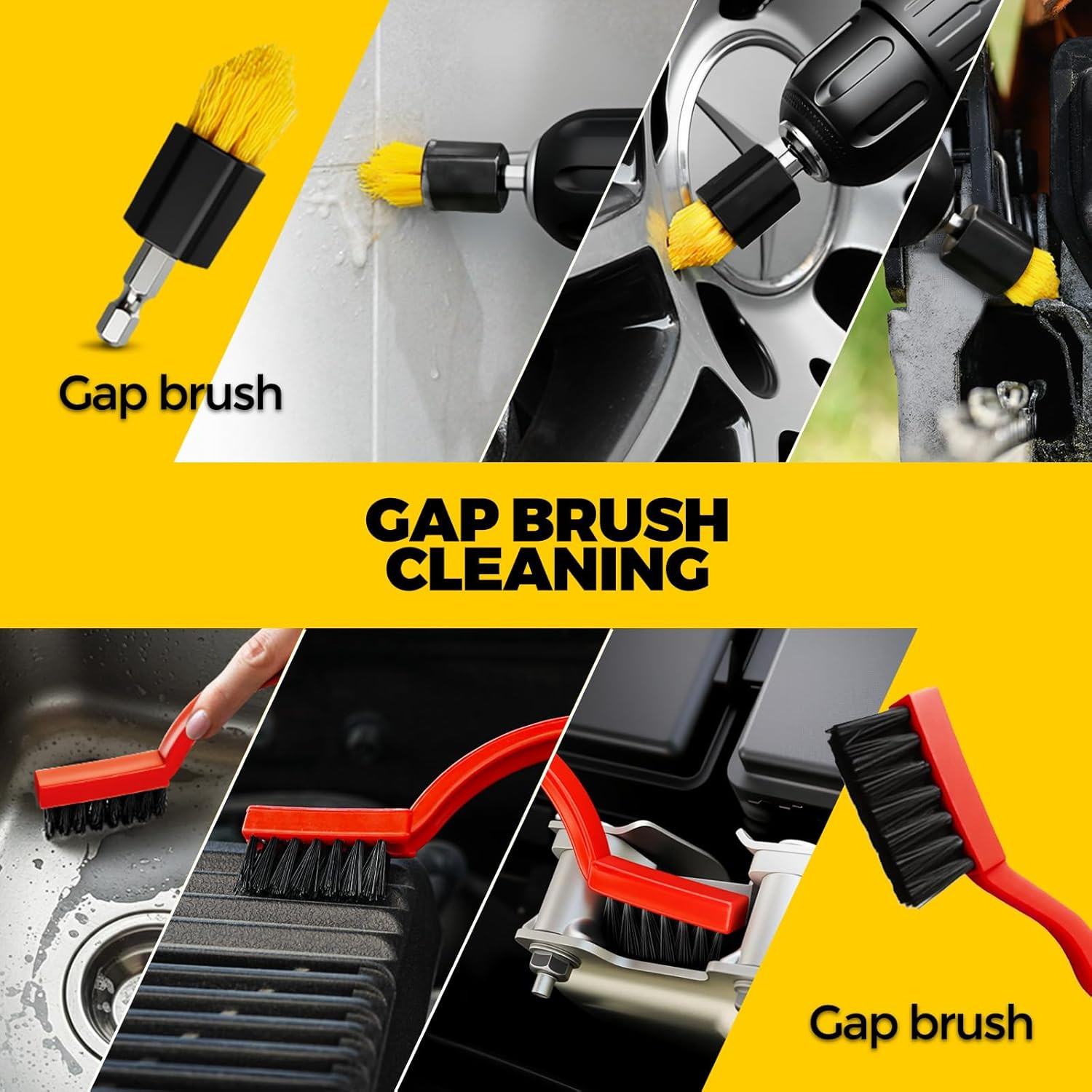 22Pc Drill Brush Attachments Set Scrub Pads Sponge Car Cleaning Kit