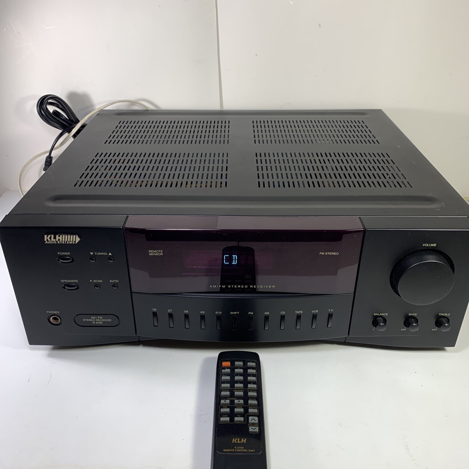 KLH R3100 Receiver HiFi Stereo Vintage Home Audio 2 Channel Radio Black Dolby