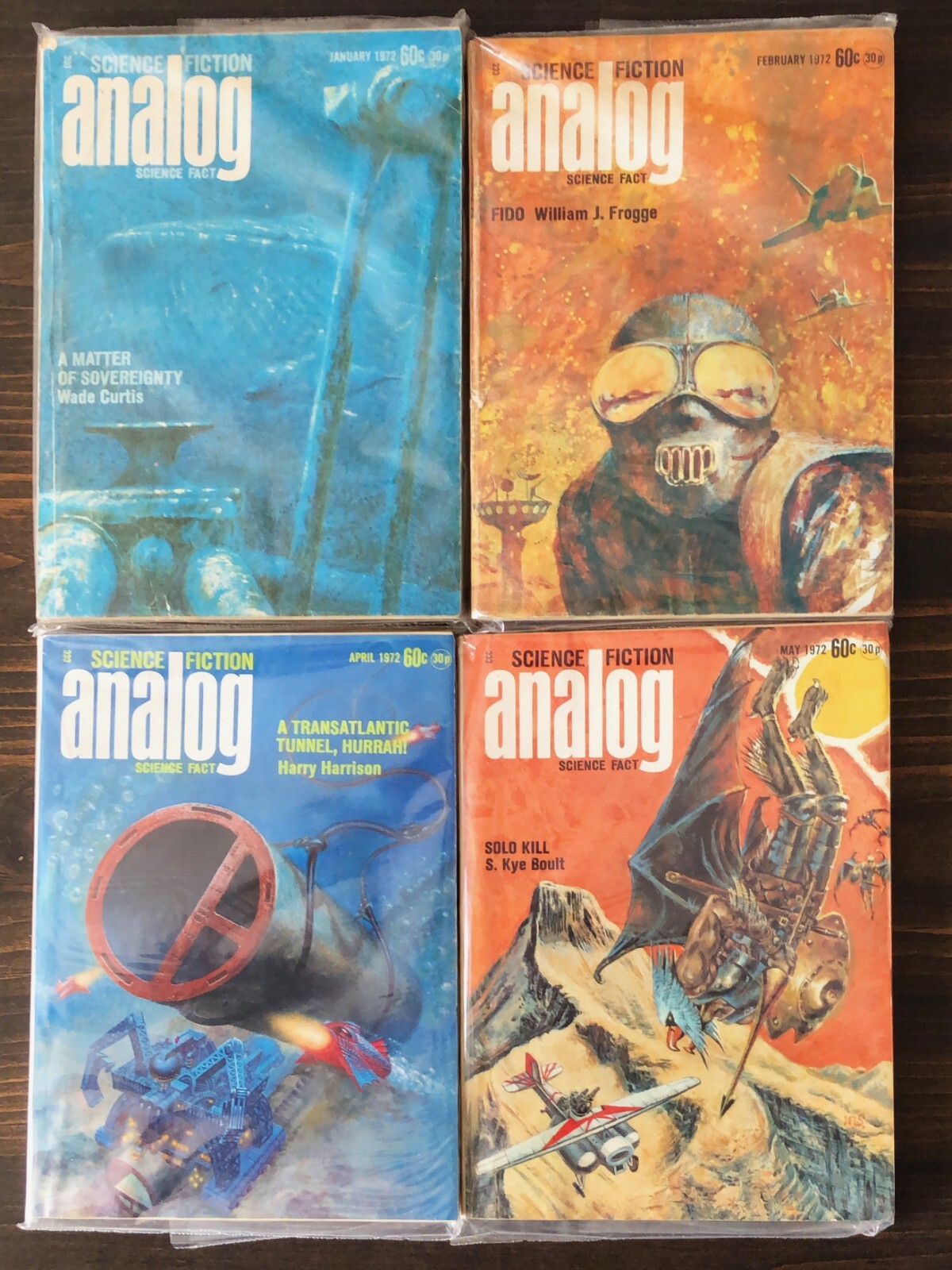 Analog Science Fiction & Science Fact Magazine, 1972 Lot Of 11