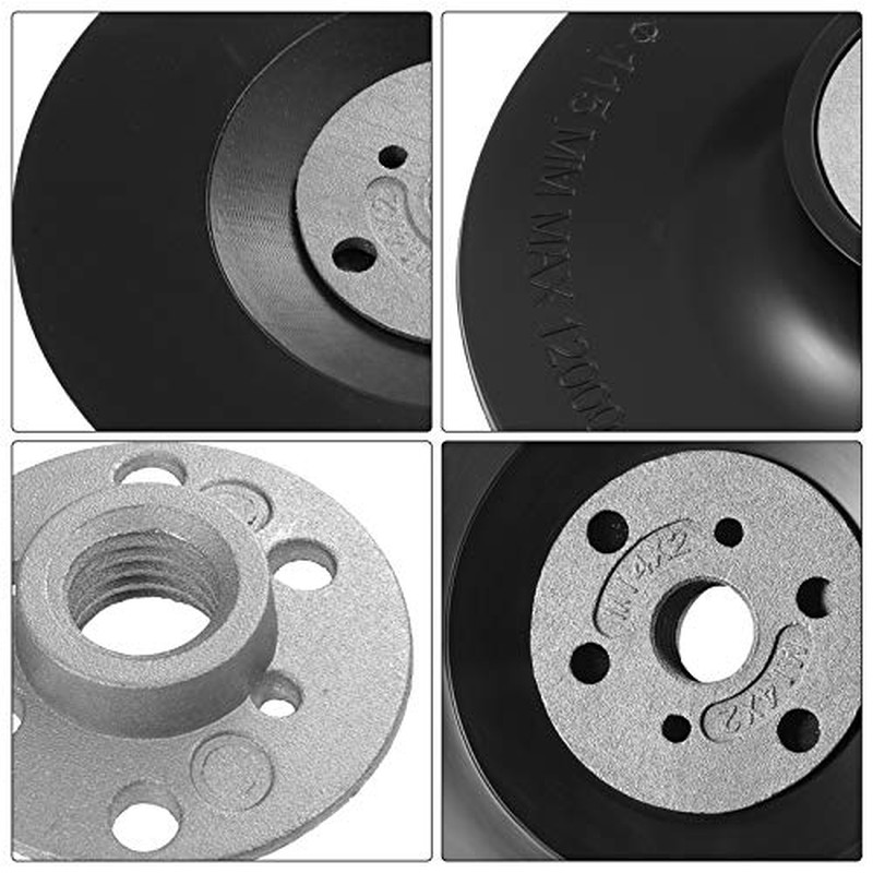3 Pieces 4-1/2 Inch 14 Mm Sanding Disc Backing Pads Replacement Disc Backing Pad