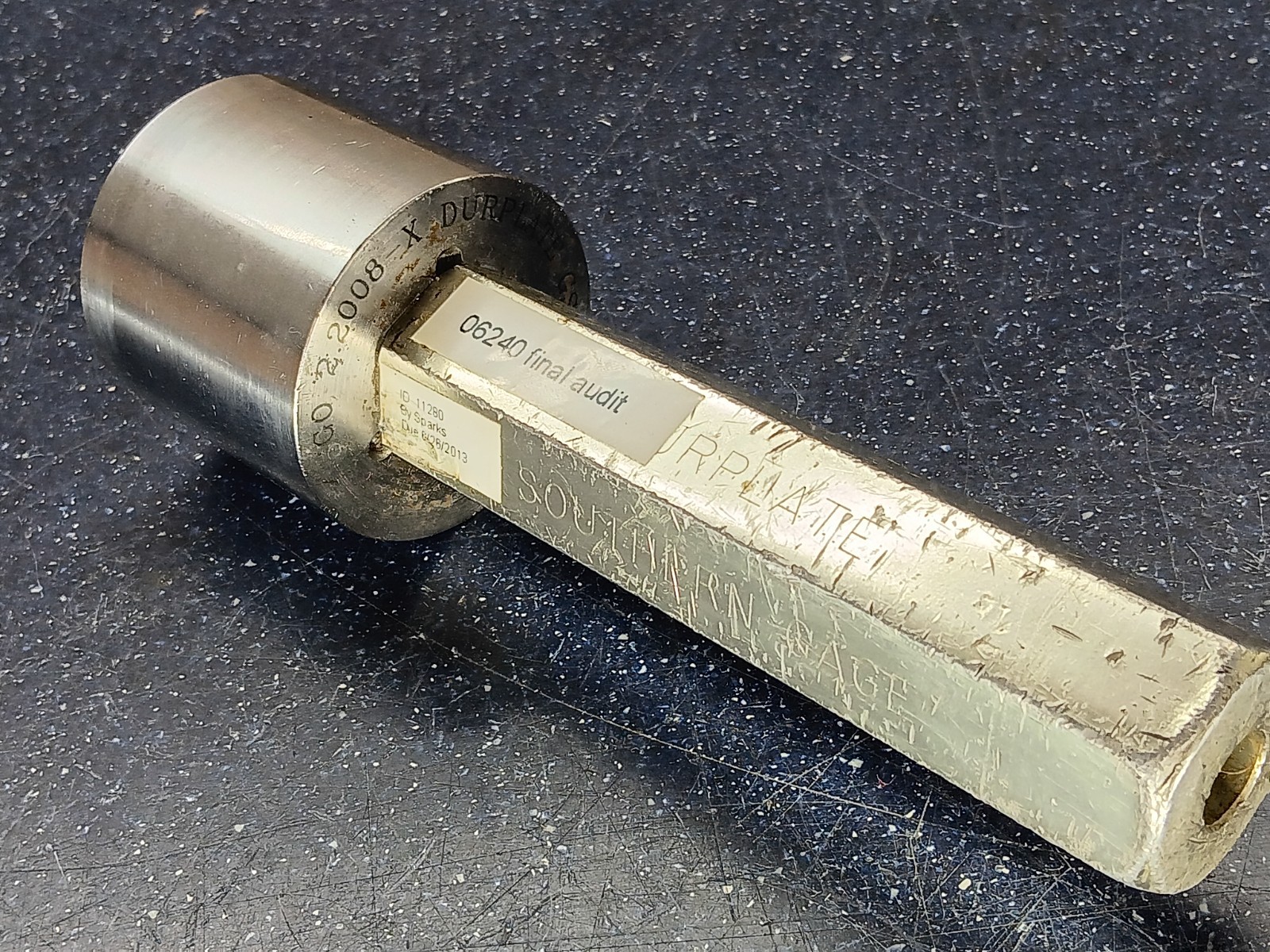 2.2008 CLASS X DURPLATE TOOLING PIN PLUG GAGE GO 2.2031 -.0023 2 13/64 2.2
