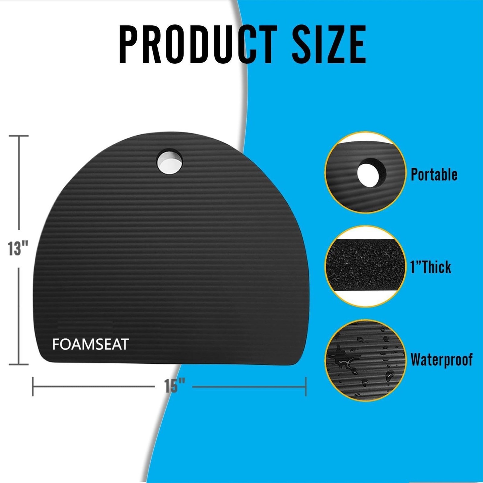 Waterproof Stadium Seat Cushions 2 Pack, Lightweight and Portable Outdoor Cus...