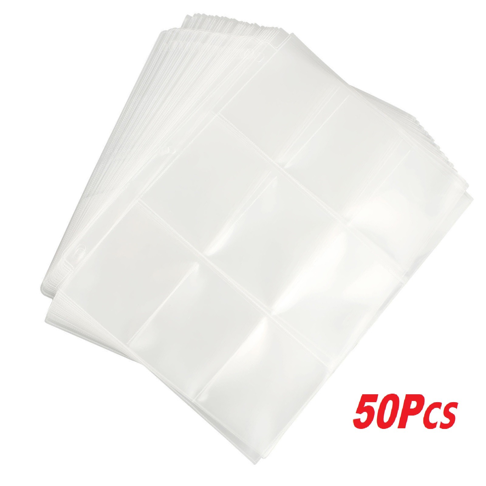 50 Pages/lot Card Sleeves Collector Binder Album Holder Sheets for Pokemon cc