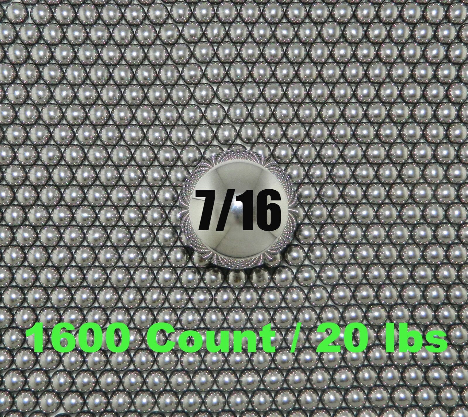 1600 Qty 7/16" (11mm) Steel Shot Balls