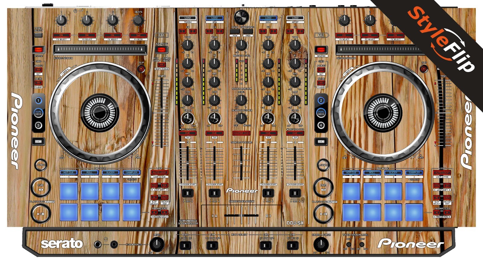 Pioneer DDJ-SX Skin | Wood Design 4  | Protective Decal | StyleFlip Skins