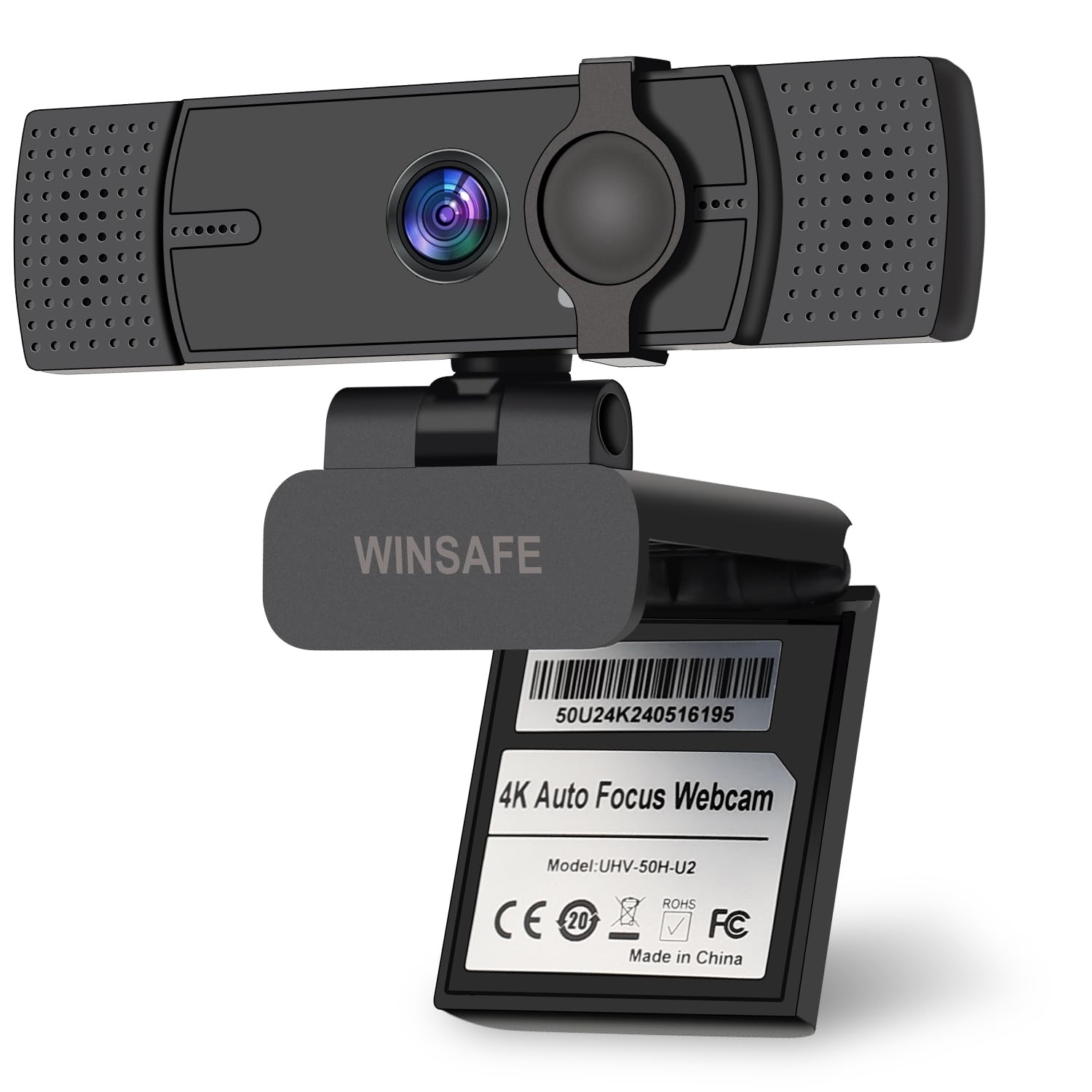 4K Webcam for PC, UHD Video Calling, PDAF AutoFocus, Dual Noise-Canceling Mic...