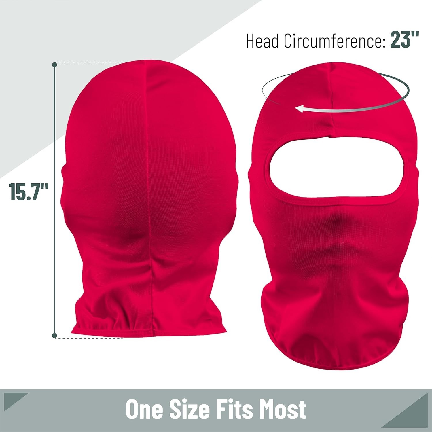 Comfortable Red Balaclava Face Mask - UV & Wind Protection for Active Lifestyles