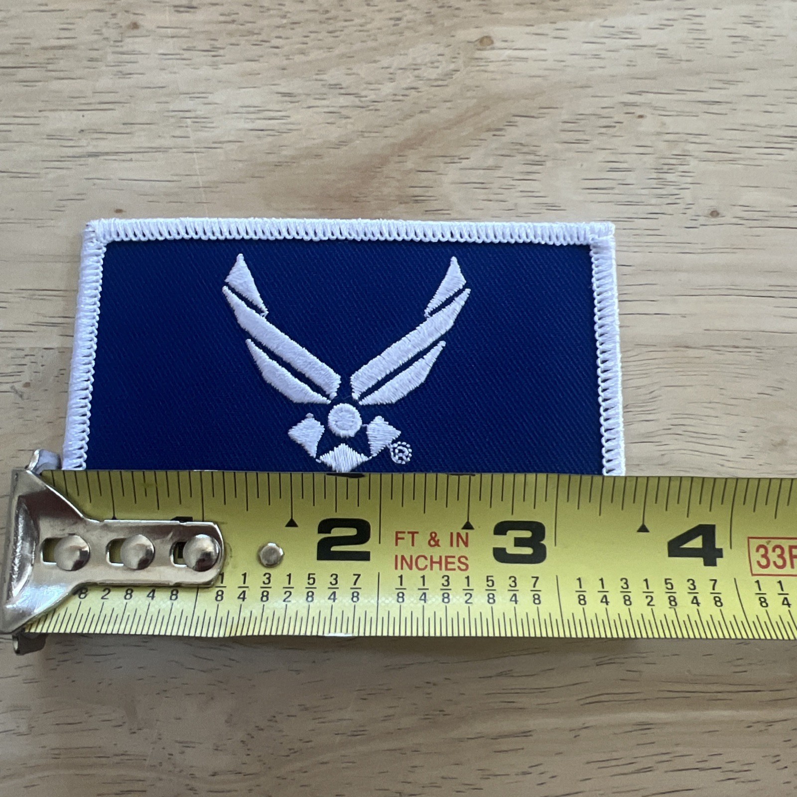 US Air Force Logo SQ Embroidered Iron On Patch - USAF New