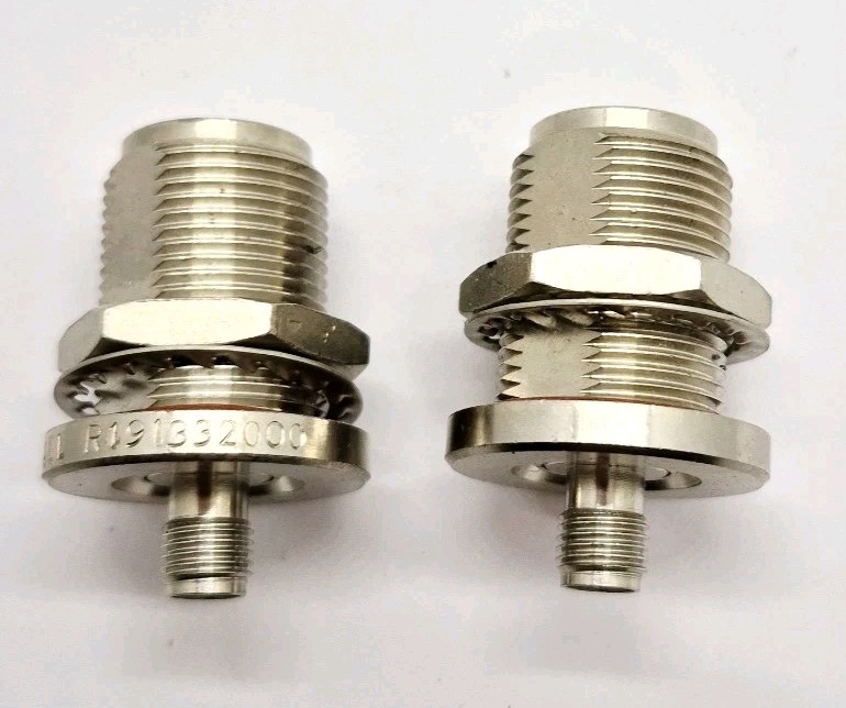 Radiall R191332000 SMA To Type N Bulkhead Adapter Two Count