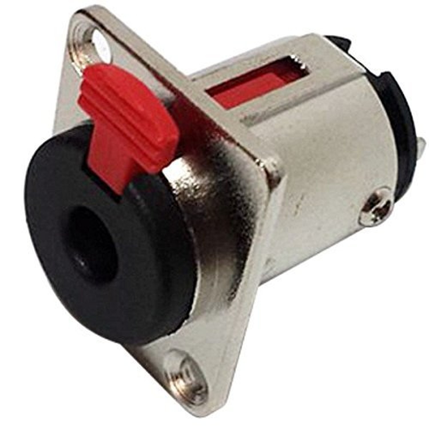 CESS 6.35mm TRS Stereo Female Square Panel Mount Socket, 2 Pack