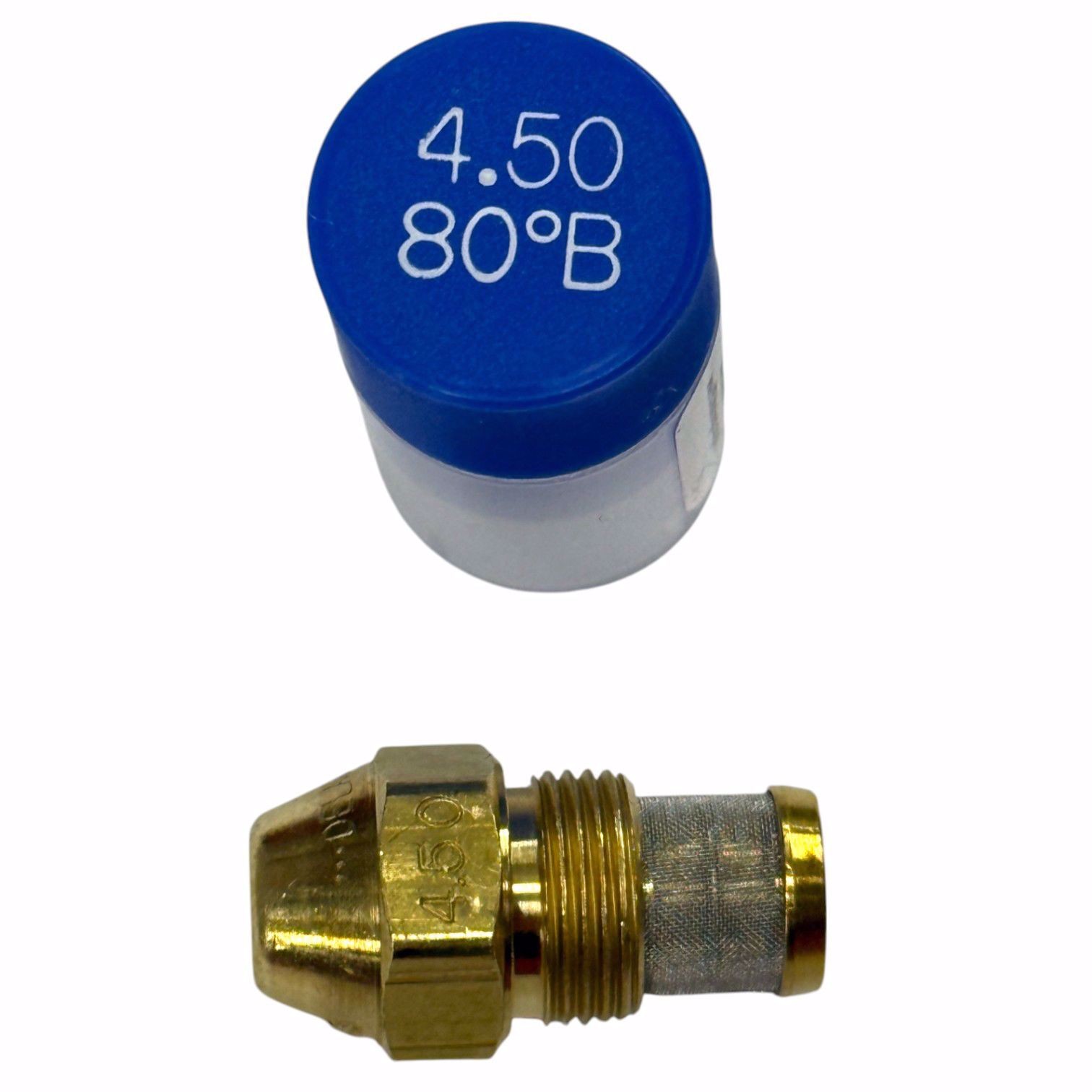 DELAVAN 4.50 GPH 80° B SOLID CONE NOZZLE W/ MESH STRAINER