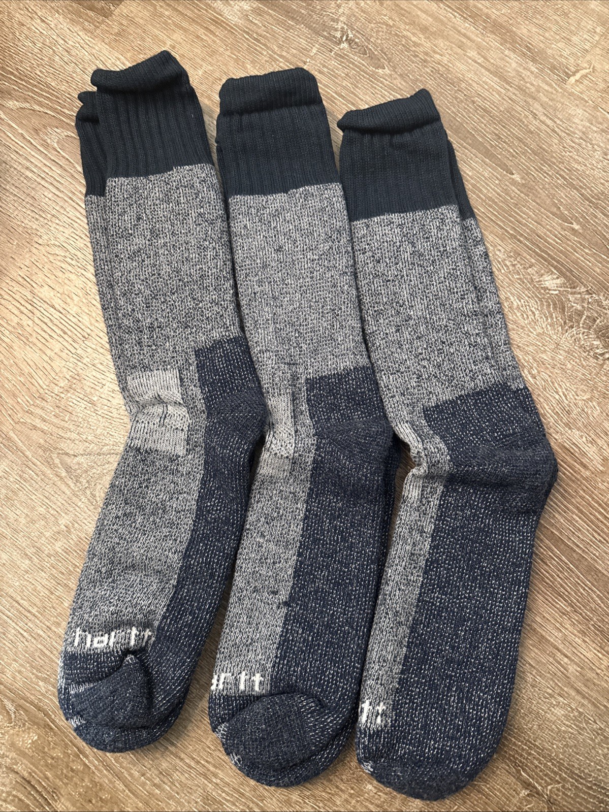 3 Pair Carhartt Men's Heavyweight Merino Wool Blend Boot Sock, Blue, X-Large