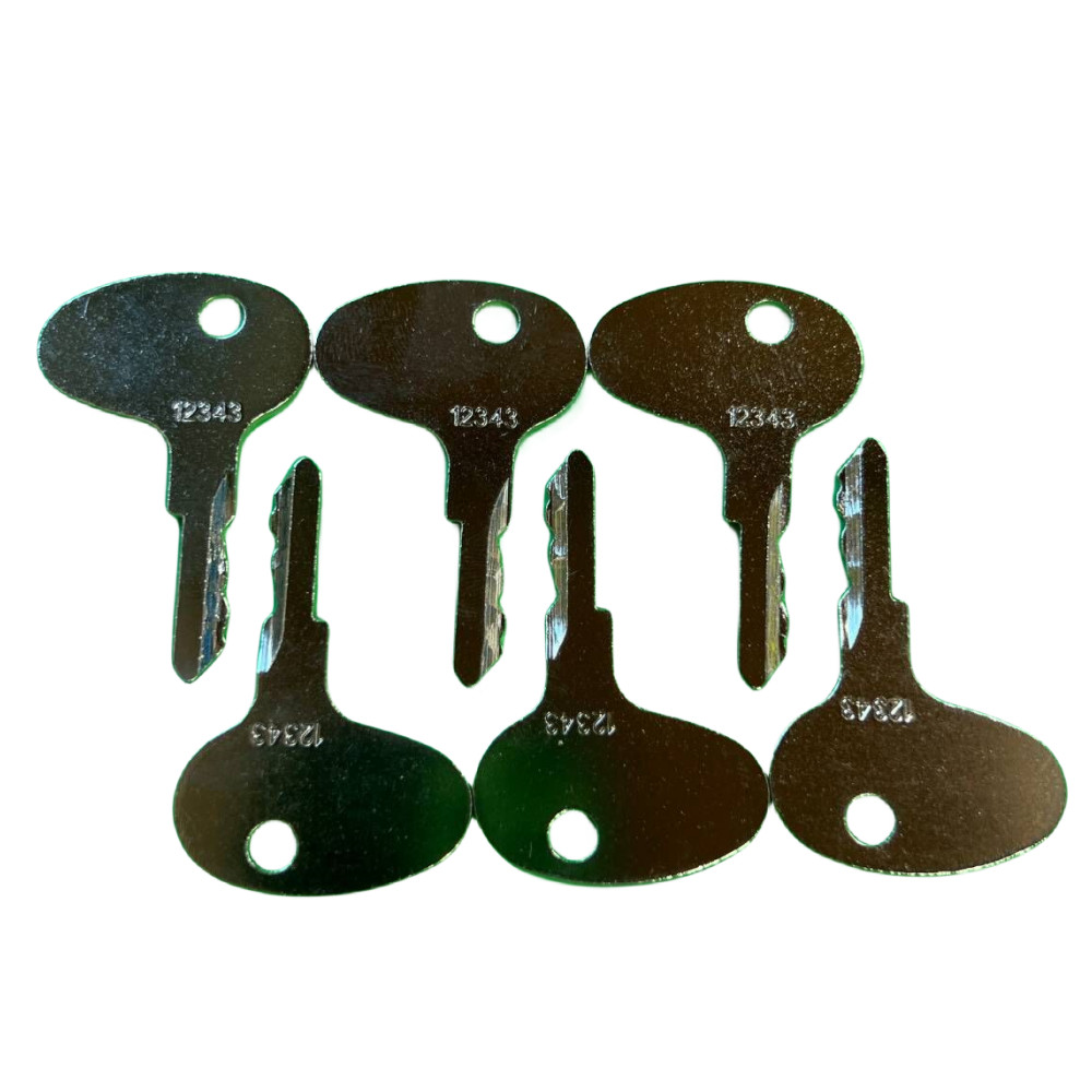 6PK  12343 Keys Fit Mitsubishi Forklift Dozer ELI80-0083  123243 912-0514920