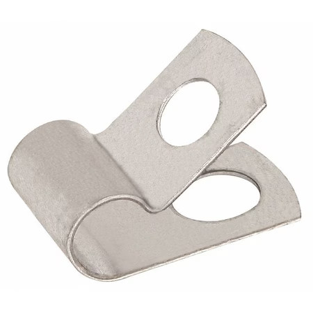 Zoro Select Co0809al Cable Clamp, Aluminum, 1/2 In Bundle Dia., Natural, 50 Pk,