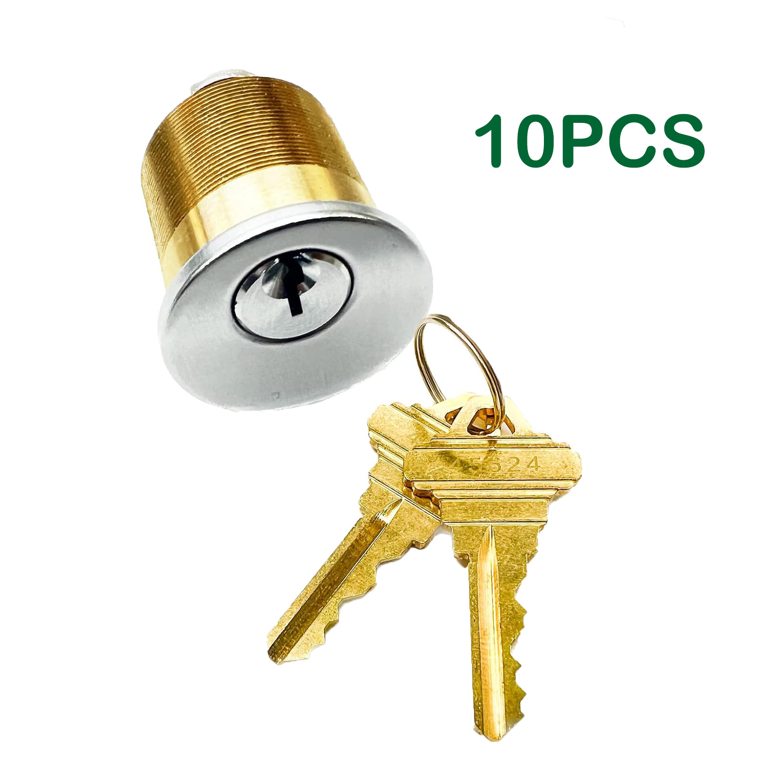10PCS Mortise Lock SC1 Cylinders KD Adams Rite Type & Keys SC1 Keyway Brass