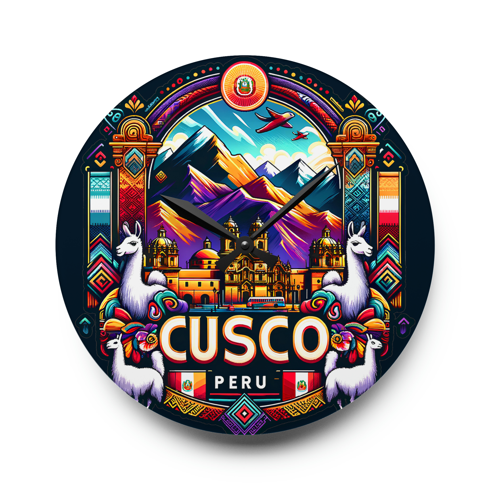 Cusco Peru Wall Clock (Acrylic)