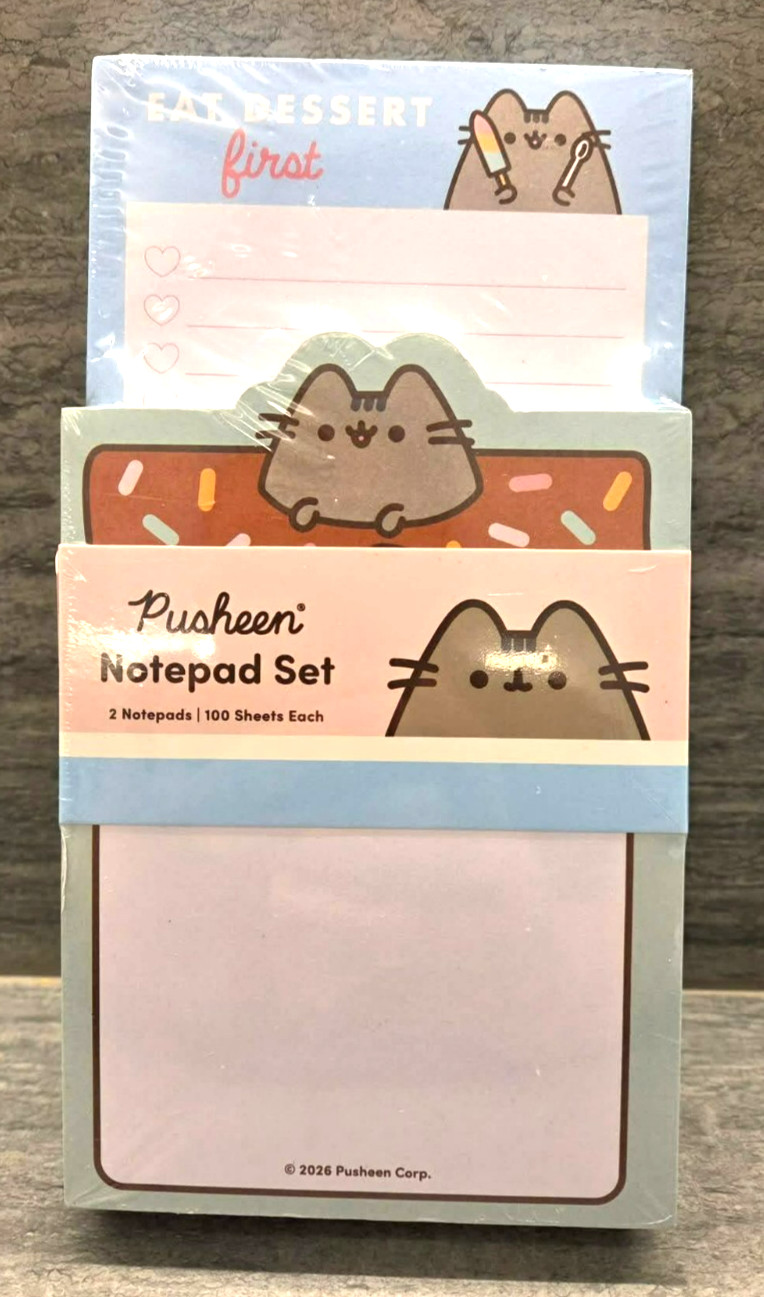 PUSHEEN - List & Bloc Notepad Set - So cute! Great Gift!