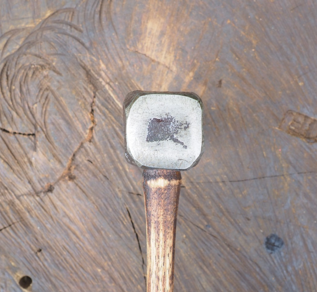 SHARP 4LB SLANT FACED STRAIGHT BUTCHER DIAGONAL CUT OFF BLACKSMITH HAMMER ANVIL