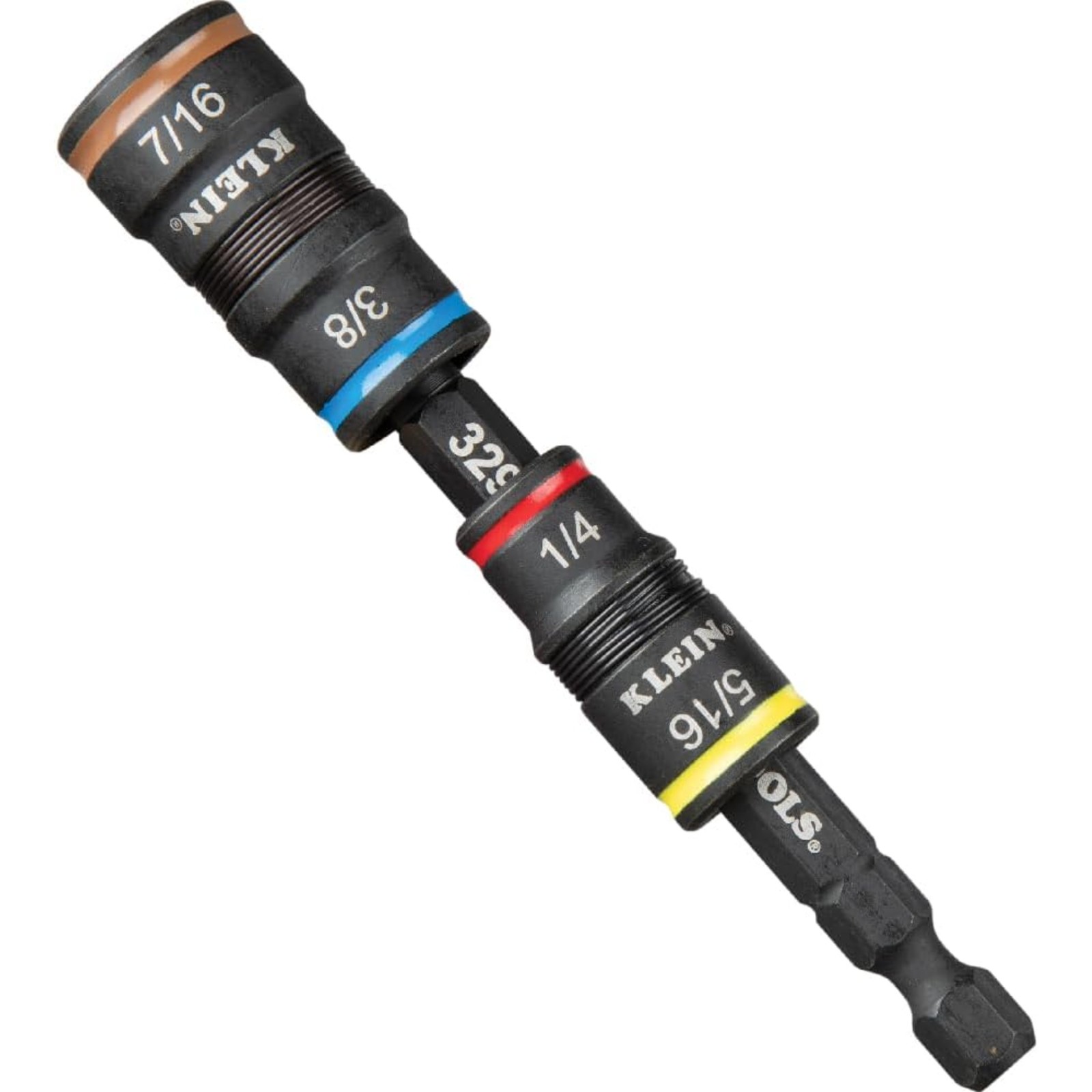 Klein Tools 85515HD 3pc Mini Ratchet Impact Stubby Driver SAE Socket Set