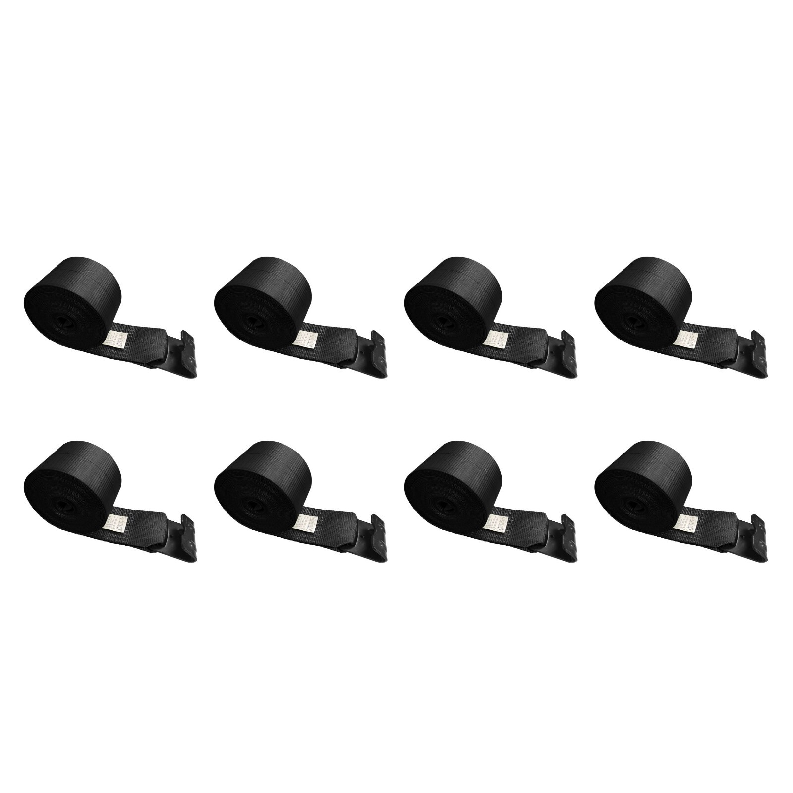 8 Pack Flatbed Truck Tie Down 4" x 30' Winch Strap w/Flat Hook WLL 5400 LBS