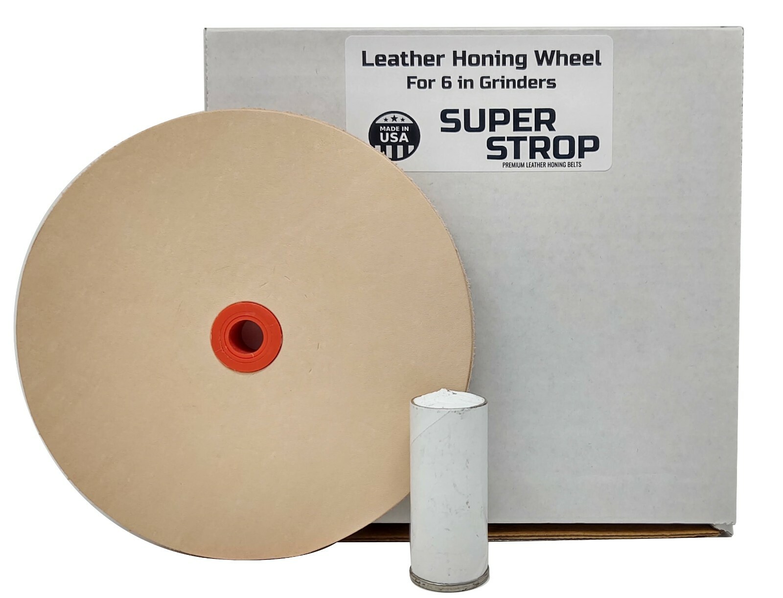 6.5" Leather Honing Wheel Fits 6 in. Bench Grinders and Polishers