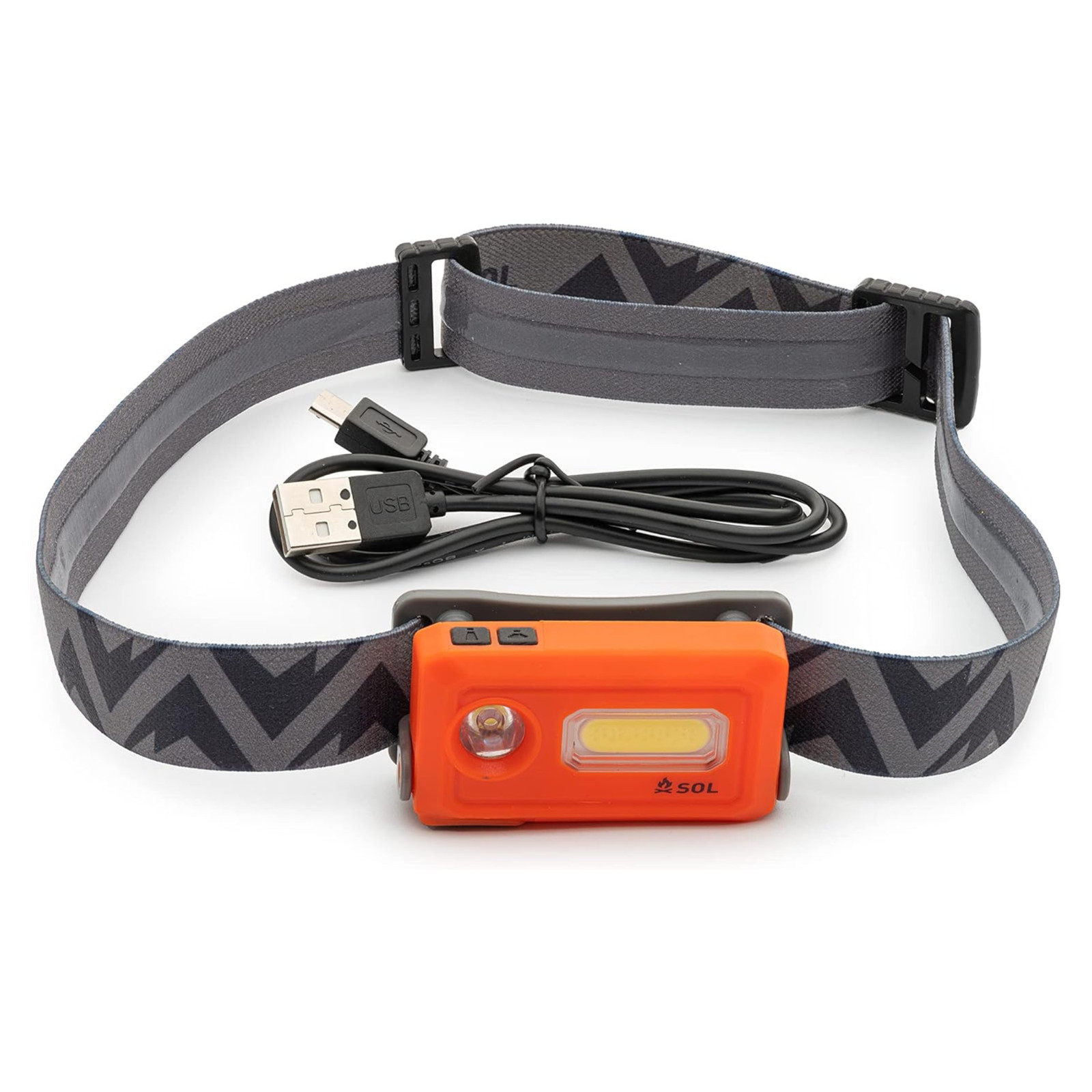 SOL Venture Rechargeable Headlamp: 5 to 140 lumens (Orange) 0140-1303