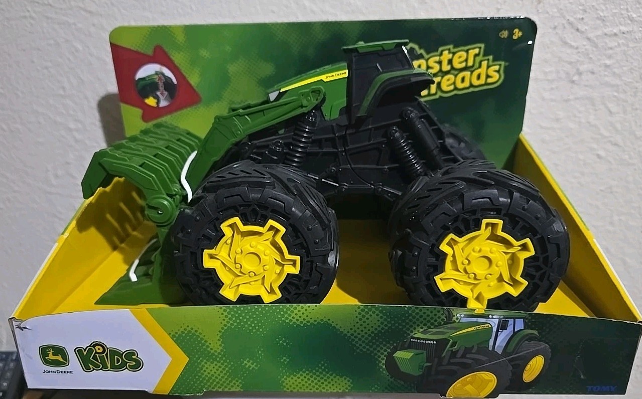 John Deere Kids Monster Treads REV Up 10" Tractor #LP77354 NEW