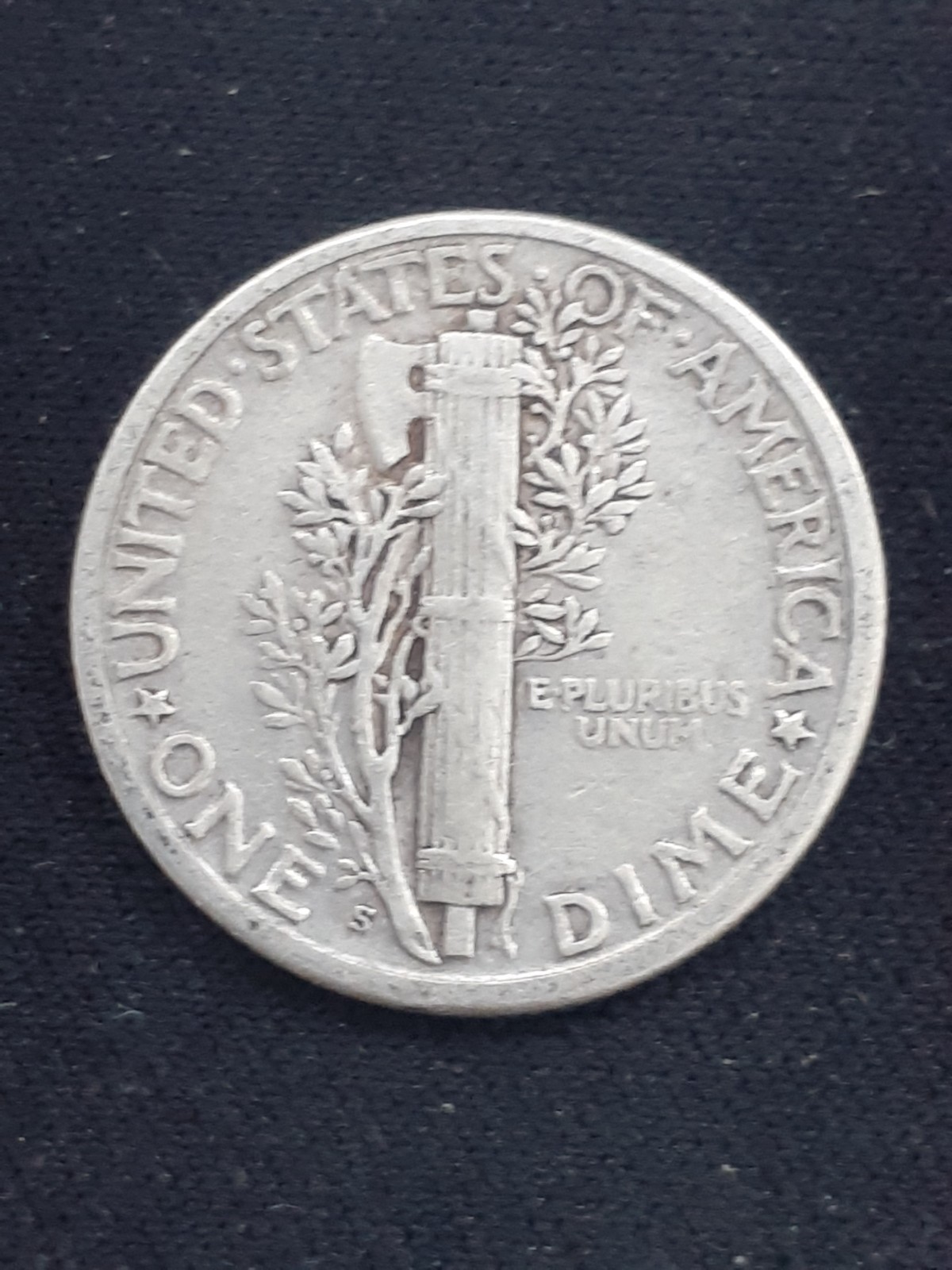1928 S MERCURY DIME SILVER VF