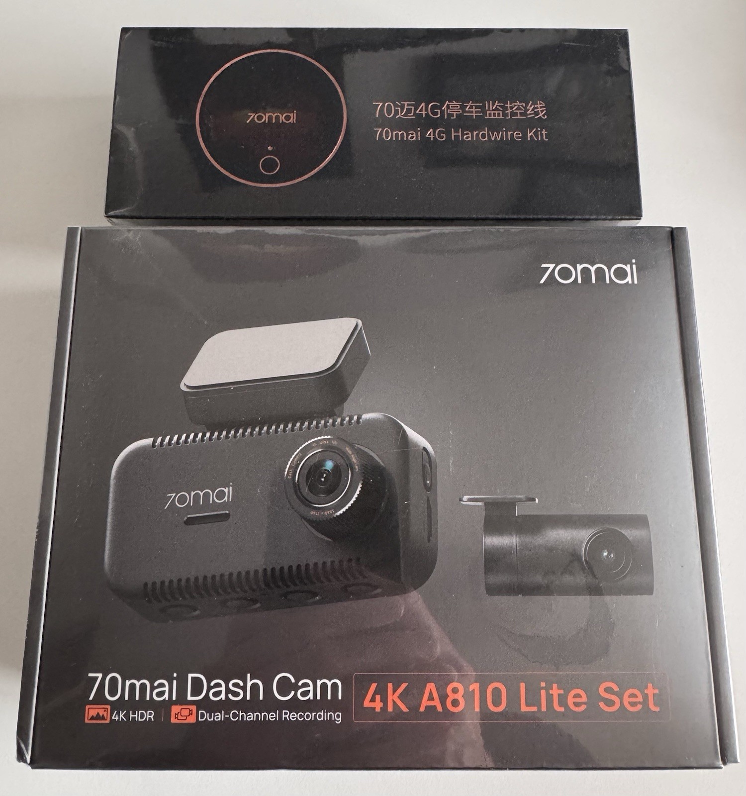 70mai A810 Lite Dash Can 4K Front & Rear w/ Hardwire Kit