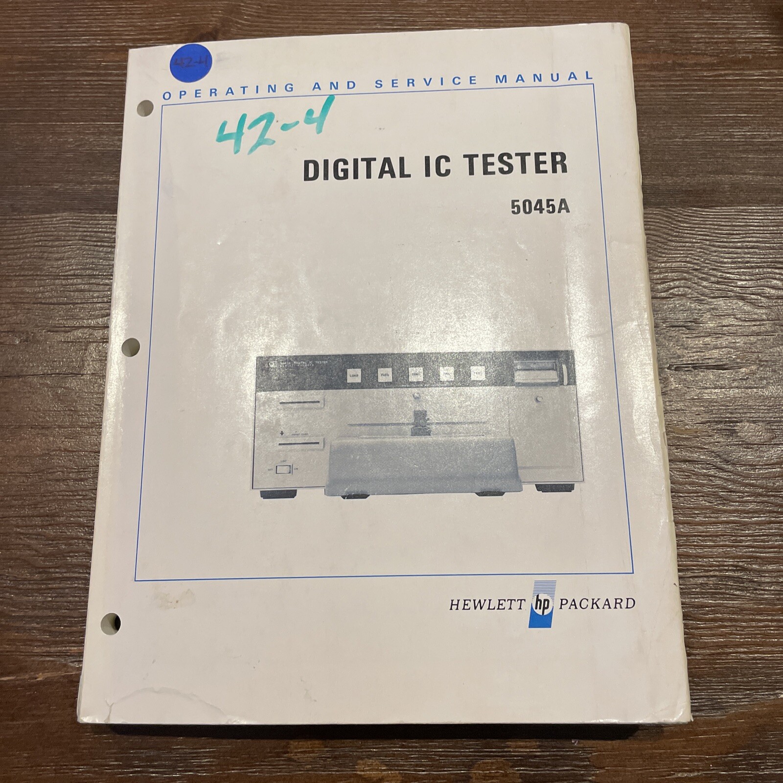 HP 5045A Digital IC Tester Operating & Service Manual 05045-90004