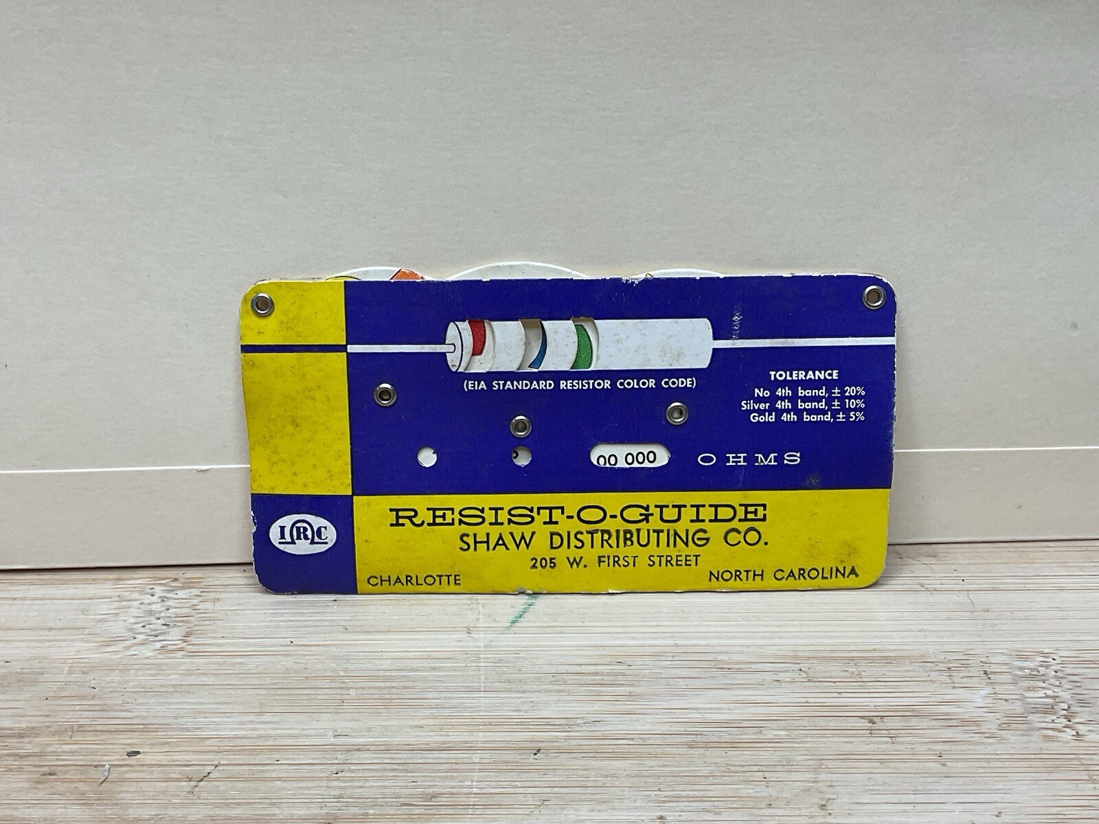 vintage RESIST-O-GUIDE SHAW DISTRIBUTING CO Charlotte Nc S852
