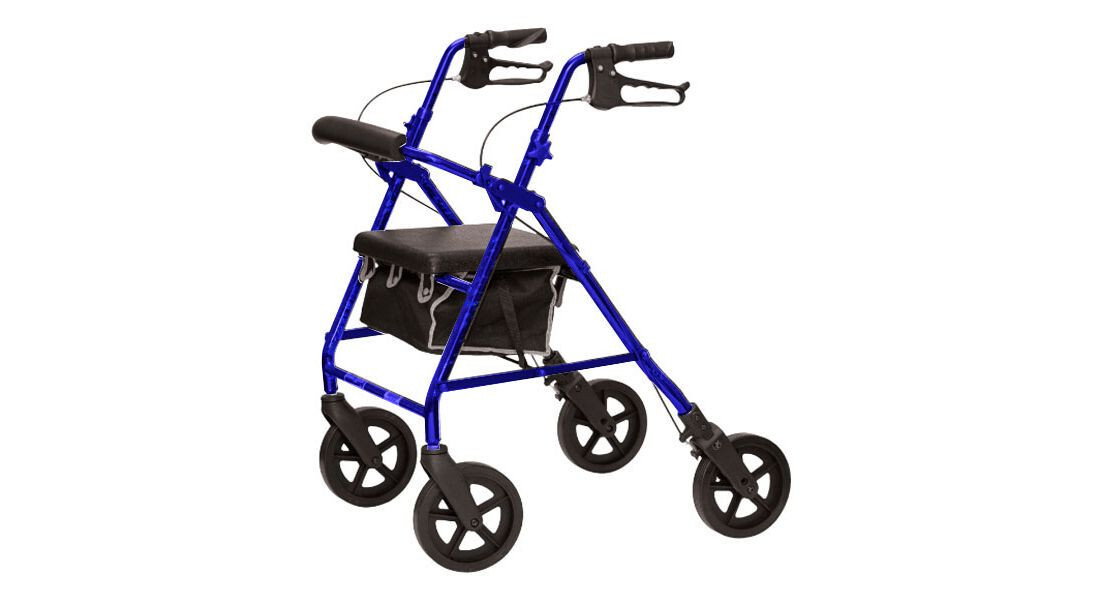 ProBasics Aluminum Rollator Walker w/ Seat 6" Wheels Foldable 300lb Capacity