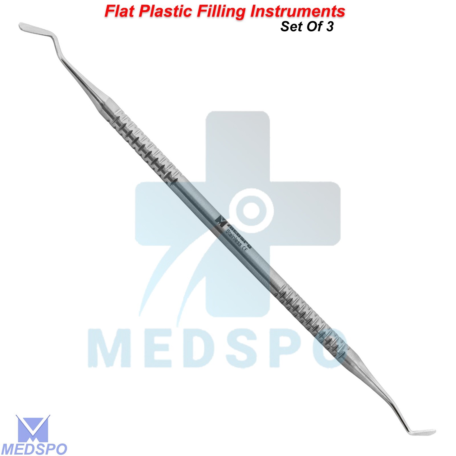Flat Plastic Composite Filling Tools Dental Restorative Double Ended Instruments
